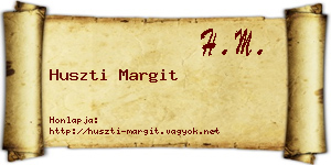 Huszti Margit névjegykártya